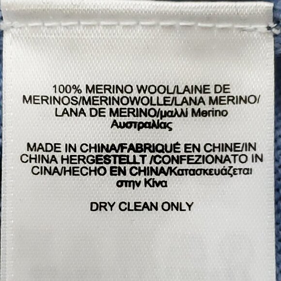 346 Brooks Brothers Navy/Light Blue Striped Merino Wool V-neck Sweater Small - Picture 12 of 13